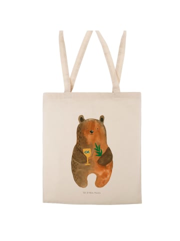 Mr. & Mrs. Panda Tote Bag Bär Konfirmation ohne Spruch in Creme