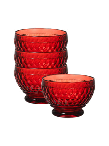 Villeroy & Boch 4er Set Dessertschalen Boston Coloured in – ø 11,7 cm in Rot