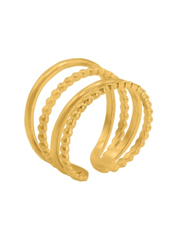Steel_Art mehrreihiger Ring Damen Laron goldfarben in Goldfarben