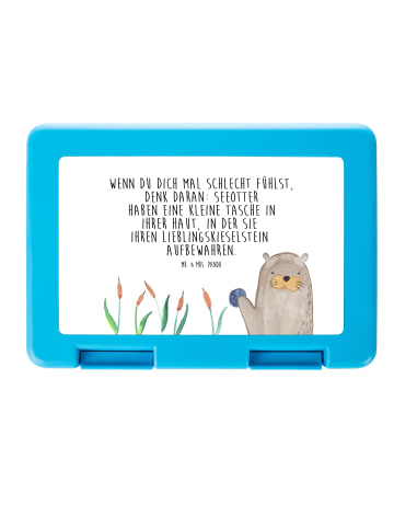 Mr. & Mrs. Panda Snackbox Otter Stein mit Spruch in Weiß