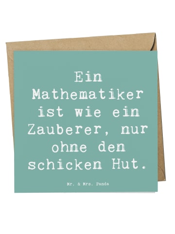 Mr. & Mrs. Panda Deluxe Karte Spruch Mathematiker Magie mit Spruch in Meeresbrise