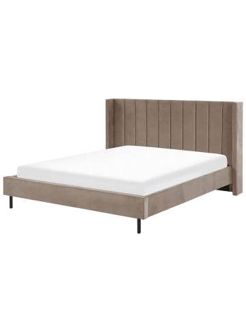 Beliani Doppelbett VILLETTE in Beige/Gold - (W) 205 x (H) 115 x (L) 222 cm