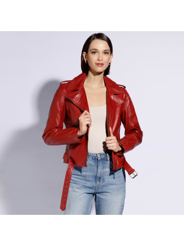 Wittchen Stylish leather jacket, woman in Red