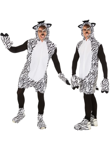 tectake Bezauberndes Zebrakostüm für sie und ihn, schwarz/weiß