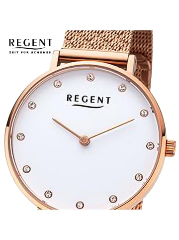 Regent Analog-Armbanduhr Regent Metallarmband rosegold mittel (ca. 32mm)