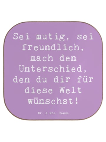 Mr. & Mrs. Panda Untersetzer Spruch Freundlichkeiten verbreiten ... in Lavendeltraum