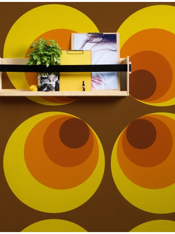 A.S. Création Tapete Retro Circles in Braun-Orange