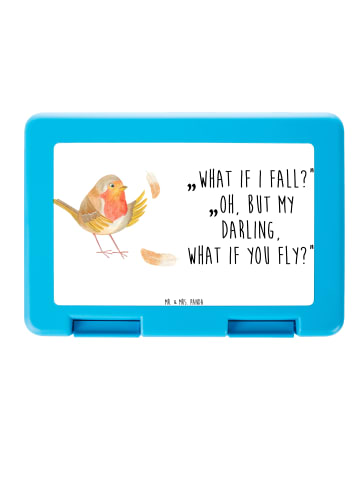 Mr. & Mrs. Panda Snackbox Rotkehlchen Federn mit Spruch in Weiß