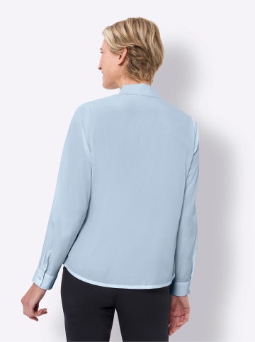 Sieh an! Langarm-Bluse in hellblau