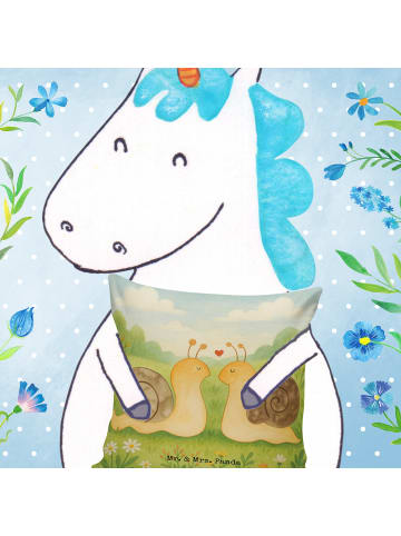 Mr. & Mrs. Panda kuschelkissen 40x40 Schnecken Liebe Design ohne... in Weiß