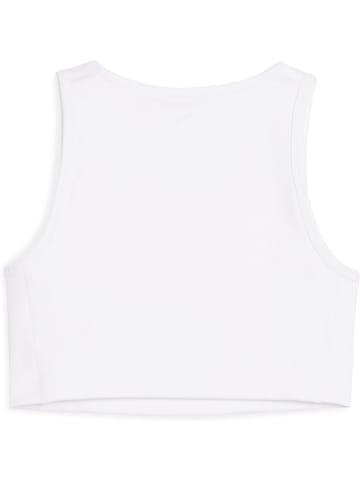 Puma Sportshirt "W CROSS THE LINE CROP Top 3.0" in Weiß