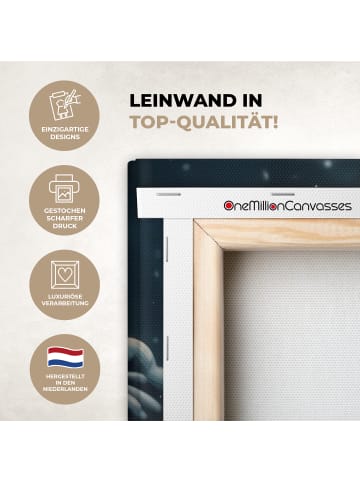 OnlyWow Leinwand Bilder Dunkelbraun