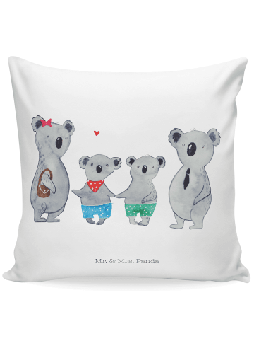 Mr. & Mrs. Panda 40x40 Kissen Koala Familie zwei ohne Spruch in Weiß