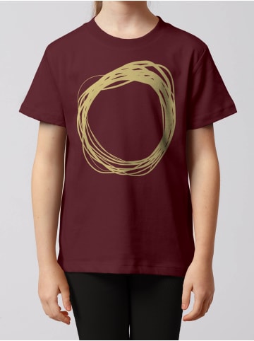 wat? Apparel T-Shirt Kreis in Weinrot