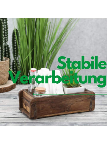 Novaliv Novaliv 2x Holzkiste Vintage 30 x 15 x 10 cm Alte Ziegelform Holz EIN in Braun