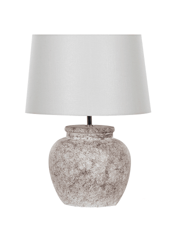 Beliani Tischleuchten MAREB in Beige/Weiß - (W) 35 x (H) 47 x (L) 35 cm