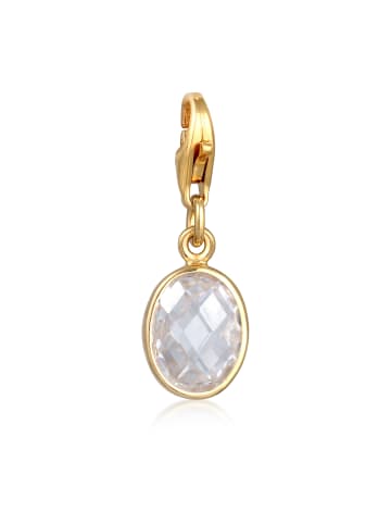 Nenalina Charm 925 Sterling Silber Oval in Gold