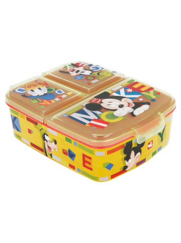 Disney Mickey Mouse Brotdose Mickey Mouse mit 3-Fach-Unterteilung in Bunt