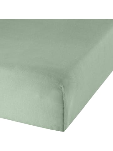 Erwin Müller Haustuch, Halbleinen, Leinen / Halbleinen Bettlaken Deggendorf in jade
