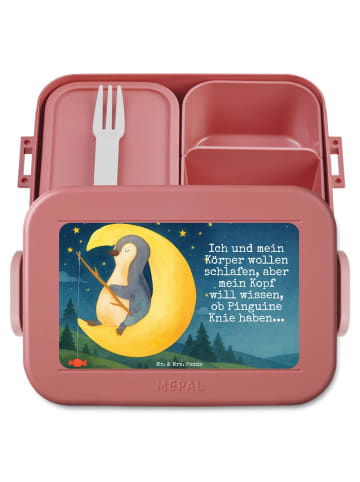 Mr. & Mrs. Panda Bento Box Pinguin Mond Design mit Spruch in Rot Pastell