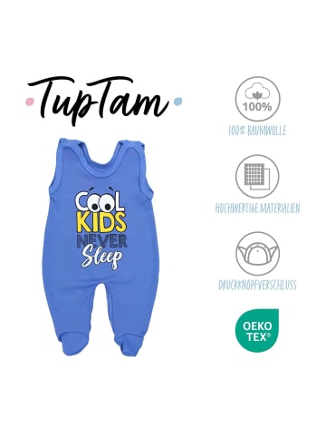TupTam Baby Strampler mit Aufdruck Spruch 5er Pack in grau/grün