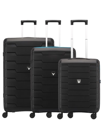 Roncato Skyline 2.0 Neon - 4-Rollen-Trolley-Set 3tlg. (grau) in schwarz