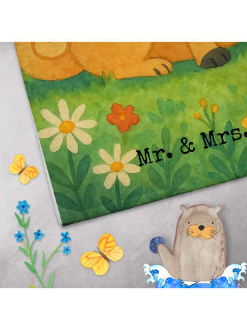 Mr. & Mrs. Panda Handtuch Mops Design ohne Spruch in Weiß