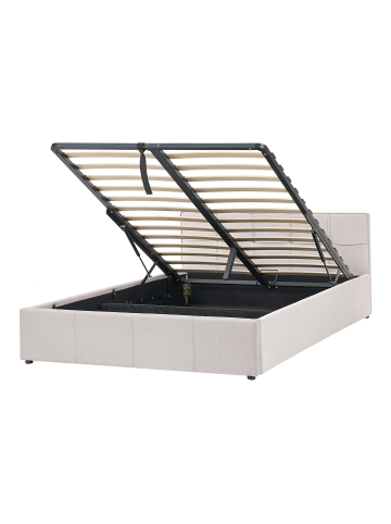 Beliani Doppelbett LAURESSES in Beige - (W) 128 x (H) 76 x (L) 214 cm