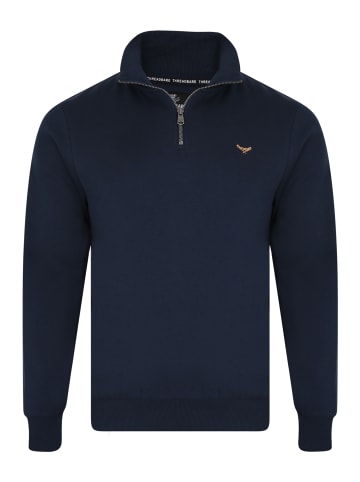 Threadbare Langarmshirt Patrick in Navy Melange
