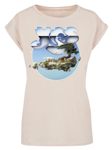 F4NT4STIC Extended Shoulder T-Shirt YES Chrome Island in Whitesand