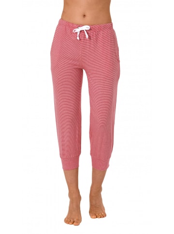 NORMANN Pyjama Capri Hose lang Mix & Match in rot