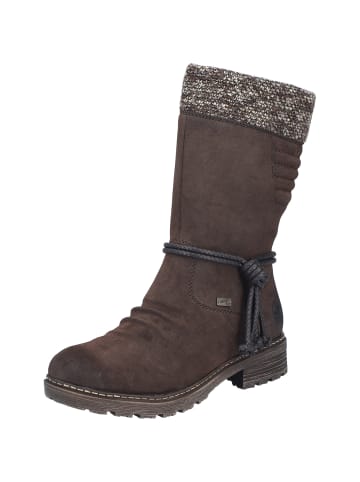Schnürstiefelette in braun
