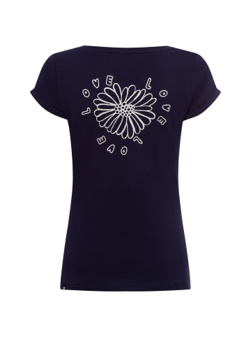 ragwear T-Shirt Fllorah in marine ecru