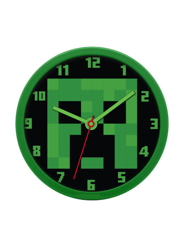 Minecraft Wanduhr rund 25cm – cooles Design für Fans