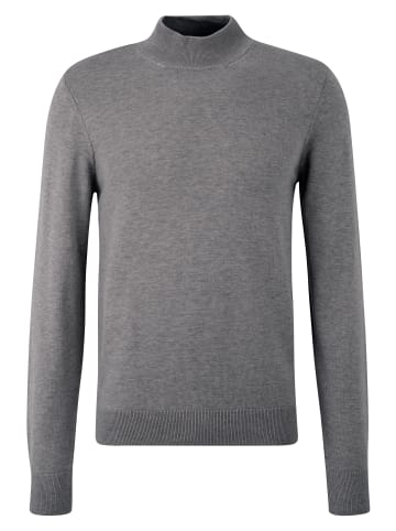 Steffen Klein Stehkragenpullover in grau melange