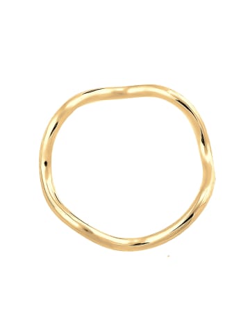 Elli Ring 925 Sterling Silber Wellen in Gold