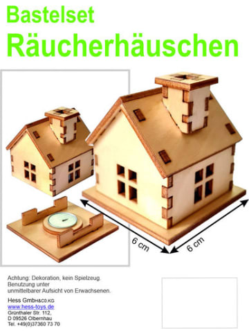 Hess Holzspielzeug  Bastelset Räucherhaus, klein