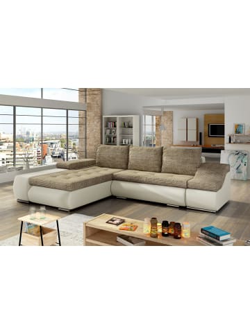 MF Design Onitaro Recamiere Links in Beige -  (L) 200 x (B) 295 x (H) 82 cm