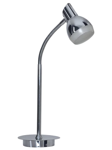 näve LED Tischleuchte "CHROMEY" in chrome - (L)12 cm x (B)12 cm x (H)45 cm - EEK G