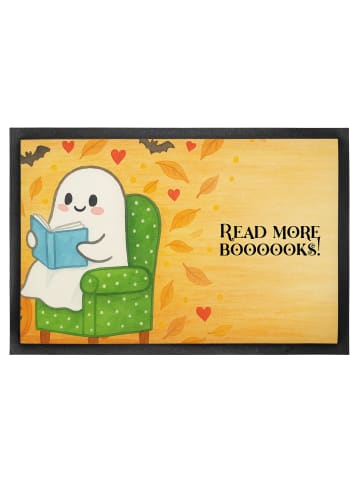 Mr. & Mrs. Panda fußmatte Gespenst  Buch  Design mit Spruch in Weiß