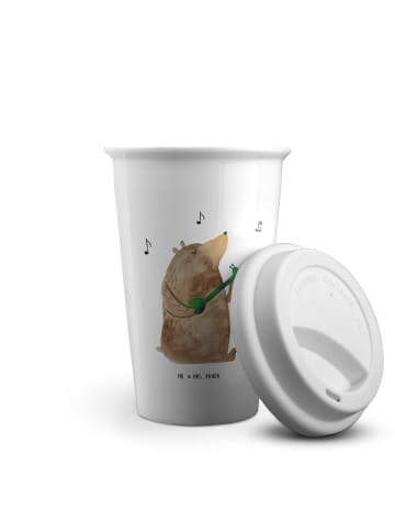 Mr. & Mrs. Panda Trinkbecher Bär Lied ohne Spruch in Weiß