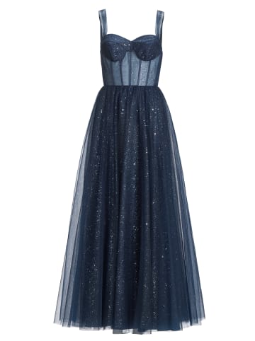 HEY KYLA Abendkleid in marine silber - 0002