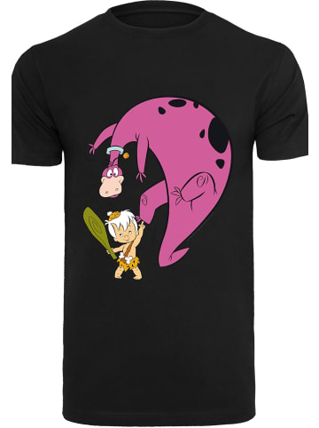 F4NT4STIC T-Shirt T-Shirt Die Familie Feuerstein Bamm Bamm And Dino in schwarz