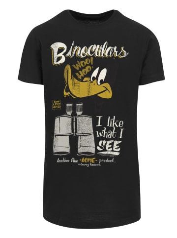 F4NT4STIC Long Cut T-Shirt Looney Tunes Daffy Duck Binoculars in schwarz