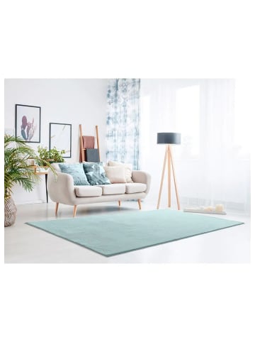 Atticgo Waschbarer Hochflor-Teppich LOFT in blau