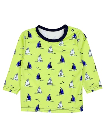 Aquarti Baby Jungen Bade-Set Zweiteiliger Badeanzug T-Shirt Hose in blau/grün