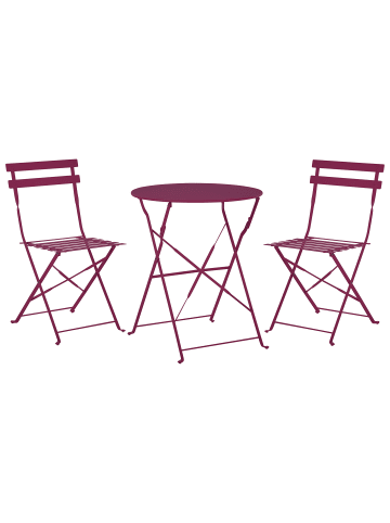 Beliani 3-tlg Bistro Set FIORI in Rot
