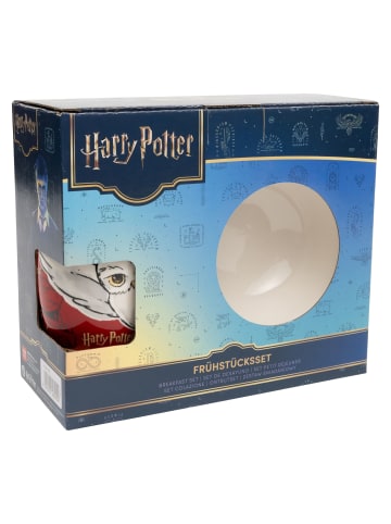 Harry Potter Harry Potter Frühstücksset Hedwig Eule Geschirr Set 3-teilig in rot