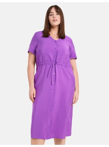 SAMOON Kleid Langarm kurz in Soft Plum