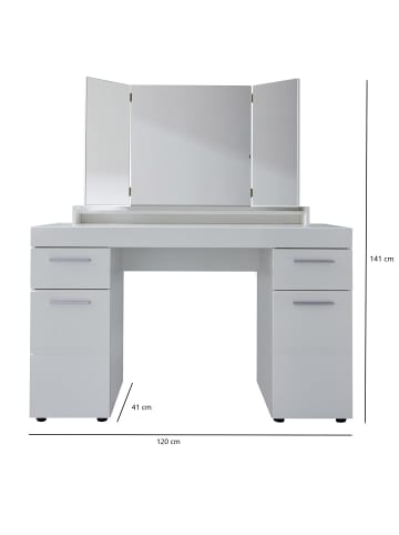 ebuy24 Schminktisch Amanda Beige 120 x 41 cm